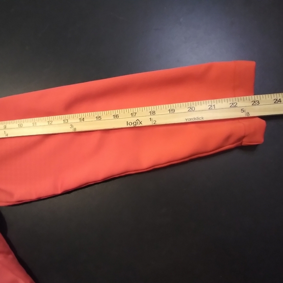 Express Ladygang Red Button Up Shirt Long Sleeve Left Front Mock Pocket Office - Picture 7 of 9